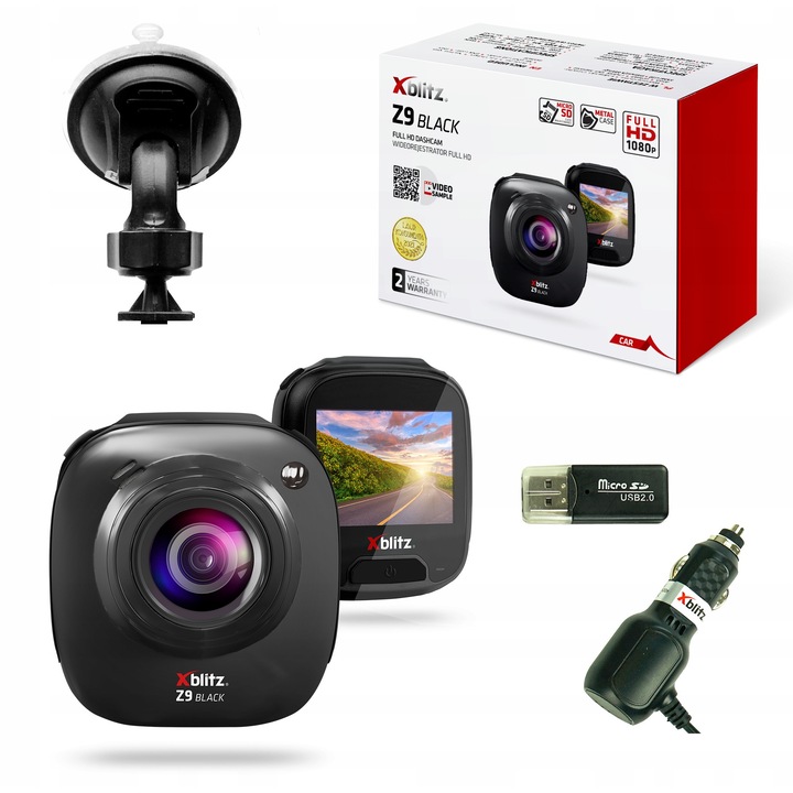 Camera Auto Cu Accesorii, Xblitz, Rezolutie 4K, Unghi De Vedere Larg De 140°, Calitate Inalta A Executiei, Atentie La Detalii, Neagra