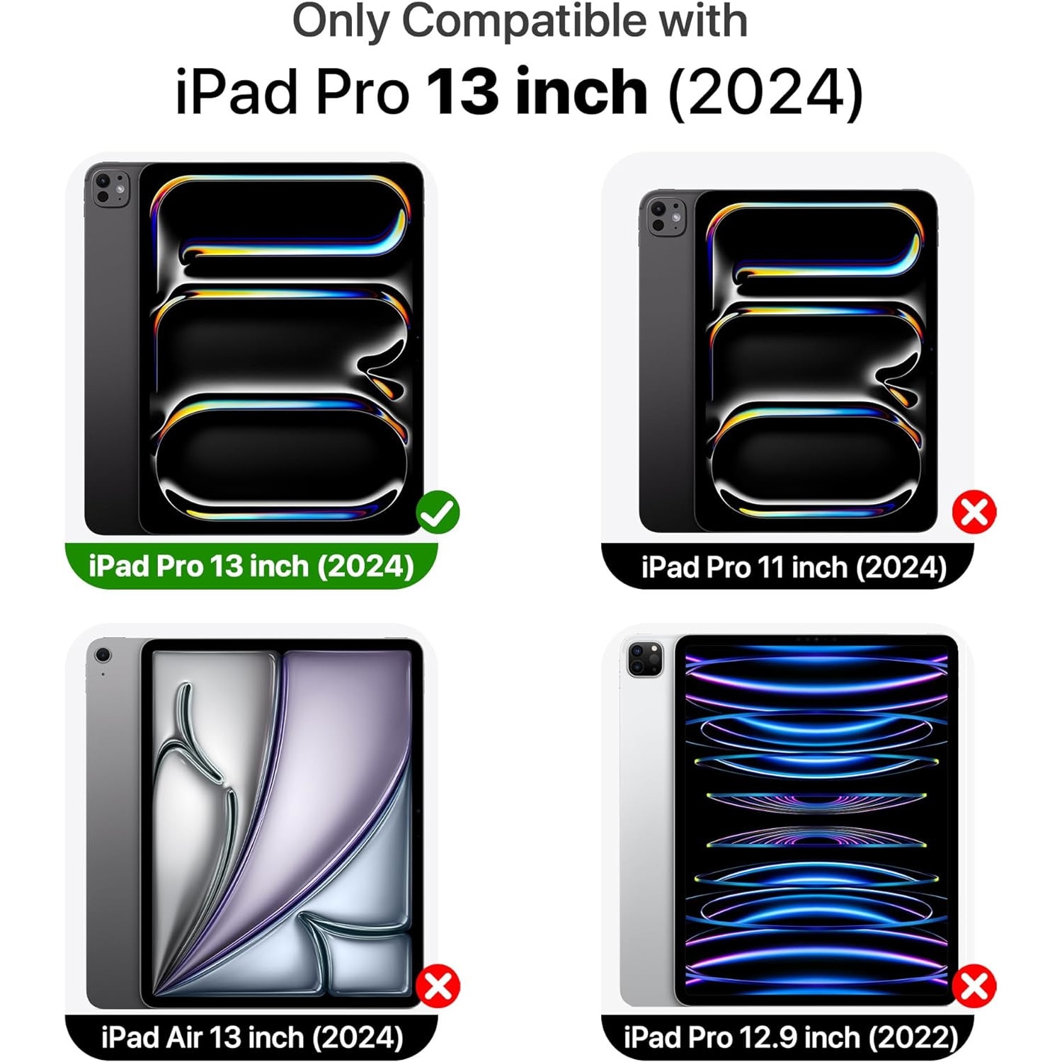 Husa pentru iPad Pro 13 inchi M4 2024 a 7-a generatie cu suport