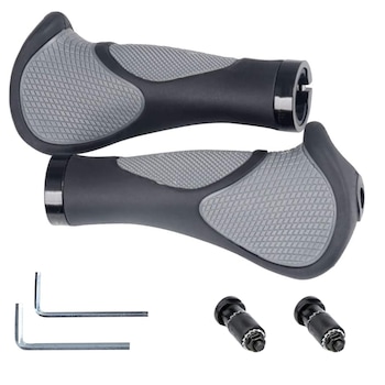 Set 2 Maner De Bicicleta, Zggzerg, Design ergonomic, Rezistent la uzura, Anti-alunecare, Rezistent la praf, Usor de instalat si curatat, Usoare si durabile, Vine cu instrumente, Diametru interior 22.2 mm, cauciuc, 14 x 11 x 3.3cm, Negru mat