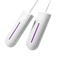 Uscator electric inteligent pentru incaltaminte, Darklove, 220V, Material ignifug, UV pentru neutralizarea mirosurilor, Dimensiune ajustabila, temporizator incorporat, Pentru adidasi, cizme si papuci, ABS, 16.5x6 cm, Alb