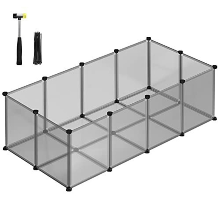 Állati ketrec, SONGMICS, 143x73x46 cm, műanyag/polipropilén