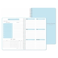 Agenda planificator, NUODWELL, Program clar zilnic si saptamanal, Hartie de inalta calitate, usor de scris, Durabil si robust, Perfect de transportat, Dimensiune A5, Pentru serviciu, acasa, scoala si calatorii, PP, 21x14.5cm, Albastru