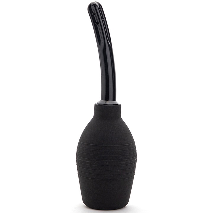 Интимен иригатор за анален и вагинален душ Doctor X от гума, 26 х 8 см, черен