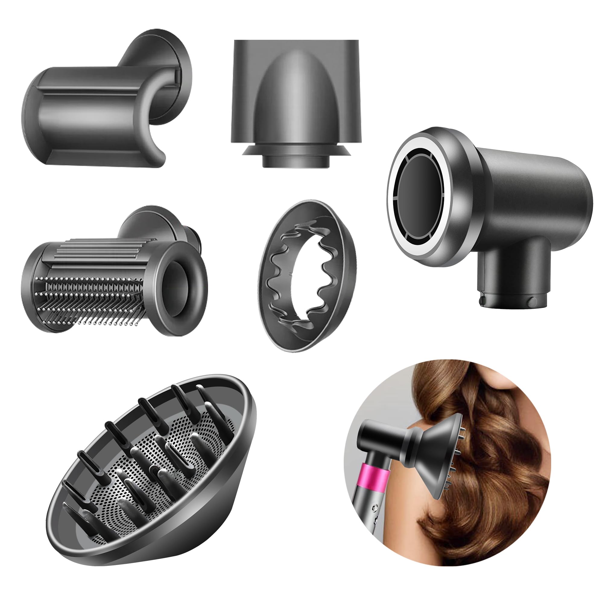 Set difuzor si adaptor HNSMART pentru Dyson Airwrap Styler
