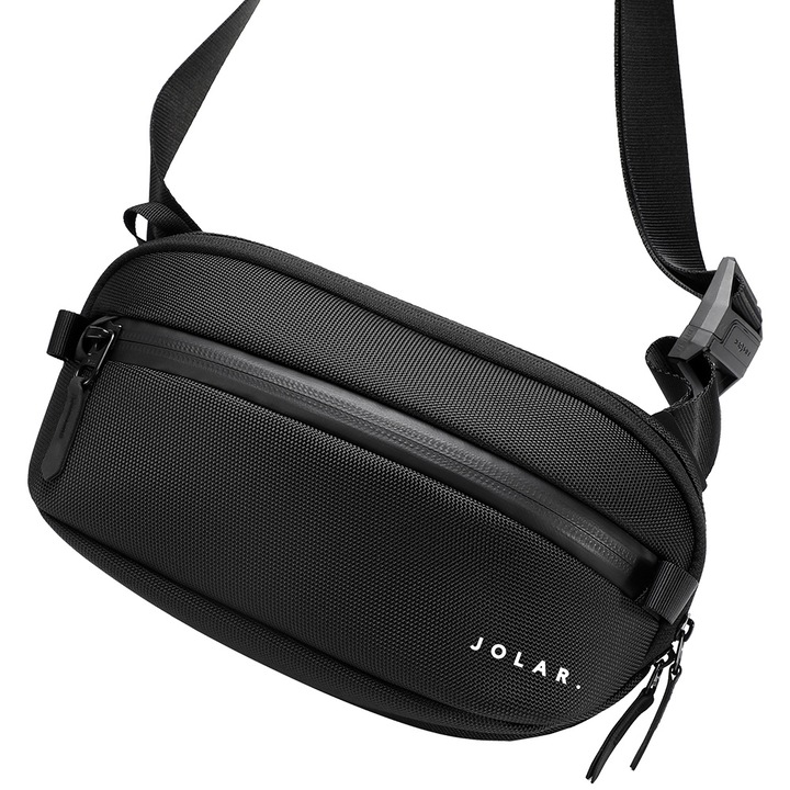 Мъжка чанта Messenger, fidlock, водоустойчива, Jolar GP023180BK Черна