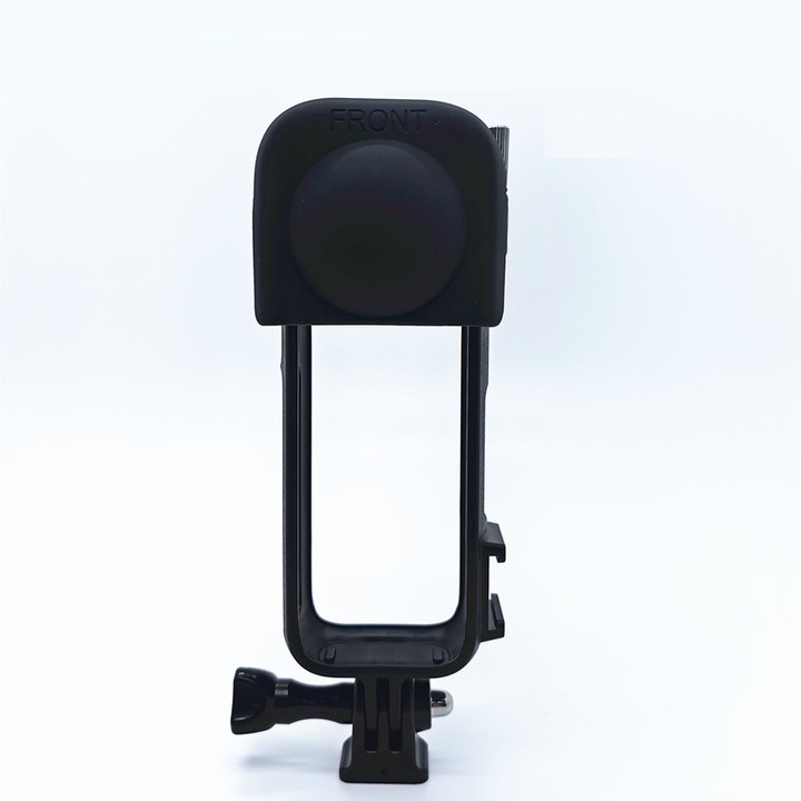 Rama/Carcasa de Protectie (Sistemul de Prindere) pentru Insta 360 One X4 X5 cu 2 sloturi pentru blitz si microfon, impreuna cu Husa/Capac de Protectite din Silicon