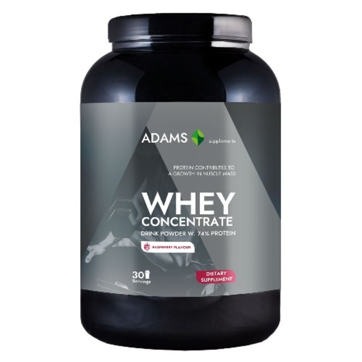 Whey Concentrate Protein (zmeura), 908gr, Adams Supplements