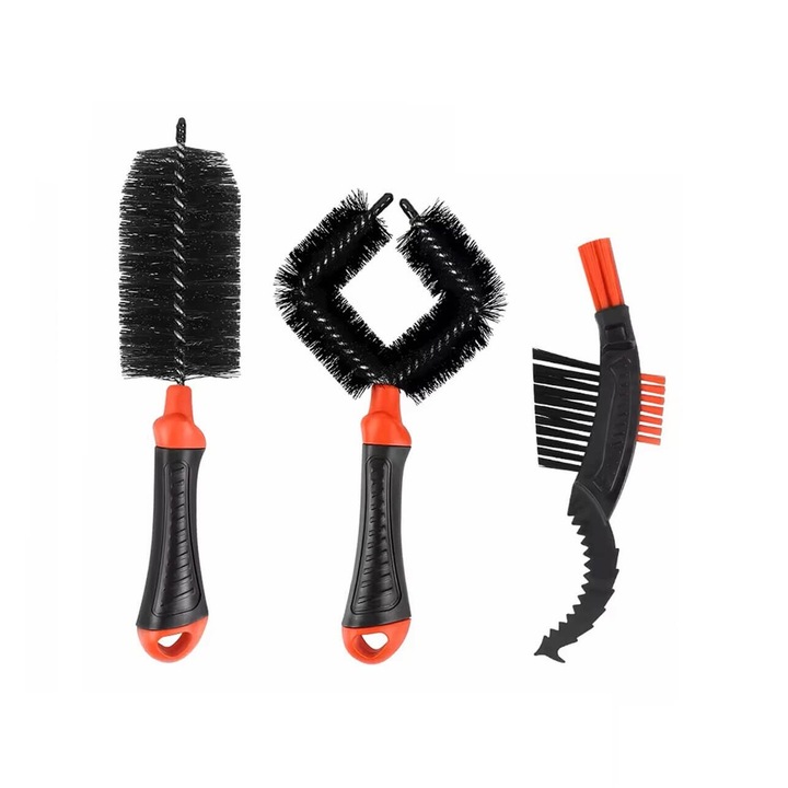 Kefék kerékpár, felni, lánc, fékrendszer, West Biking tisztításához, 3 db