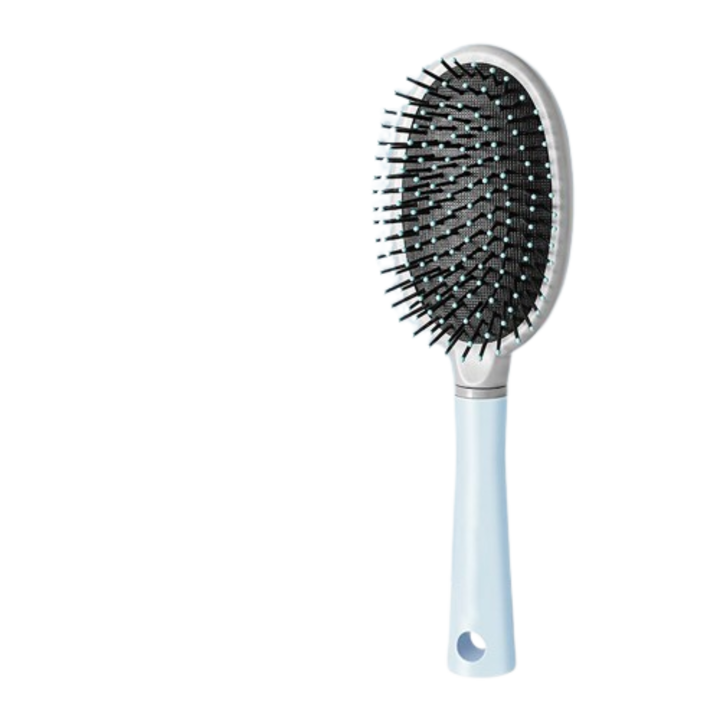 Pieptene cu perna de aer eliptica, masaj, ingrijirea parului multifunctional, albastru