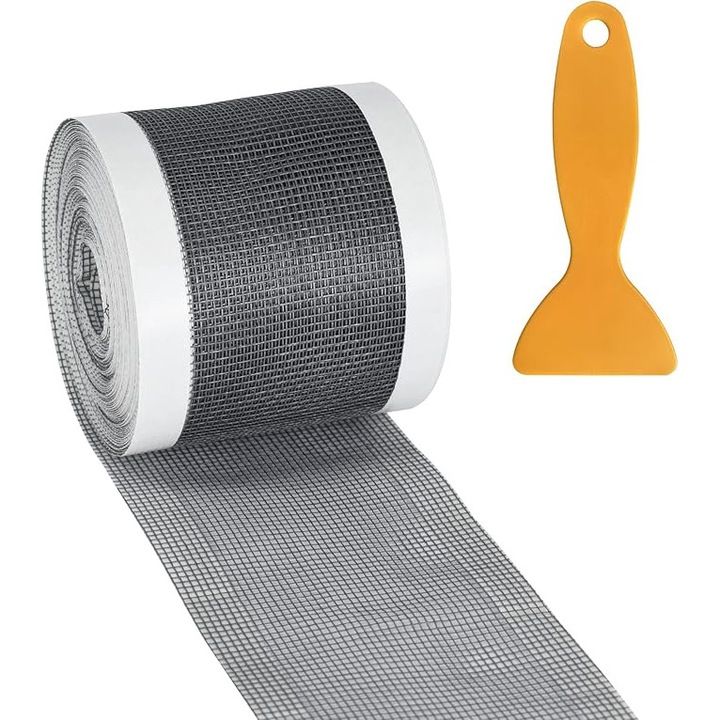 Филтър за събиране на канализационни косми JENUOS, Самозалепващ се, Фибростъкло, 0.07x10m, Черен