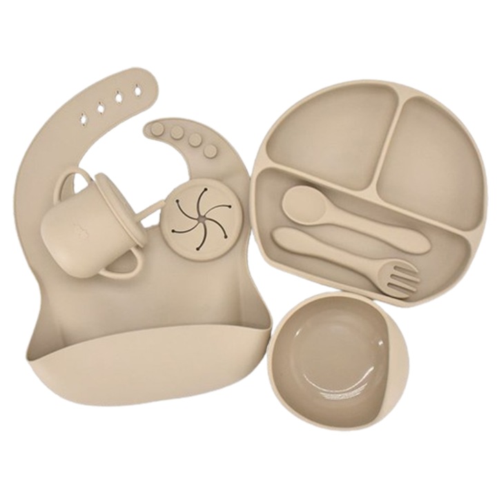 Set 8 Piese Diversificare Mixbo, Silicon, Bej