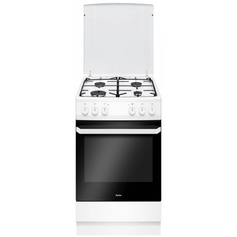 Aragaz gaz-electric Amica 510GE3.33ZpQ, 3 functii, 4 arzatoare, 60x60cm
