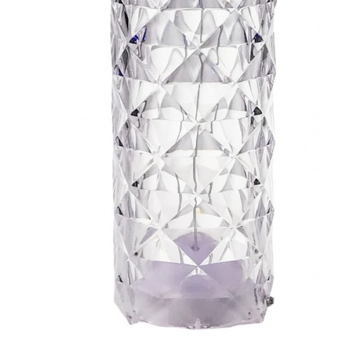 Veioza Romburi, Plastic, 7x16cm, Transparent