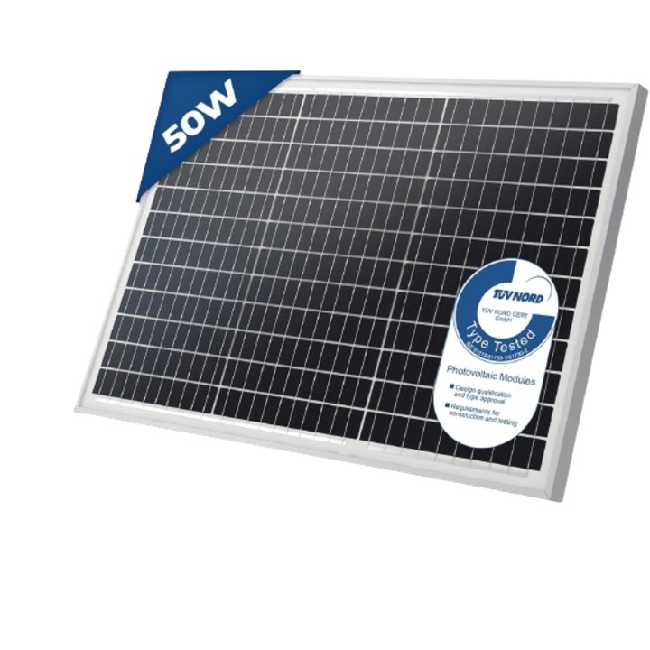 Panou solar monocristalin, 50 W, 18 V pentru baterii de 12 V, fotovoltaice, cablu de incarcare, Yangtze Power