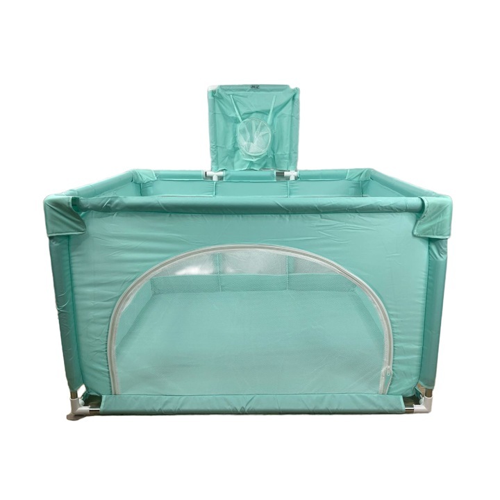 Tarc pentru copii, pentru interior/exterior, cu cos de basket, 123x123 cm, verde deschis, buz