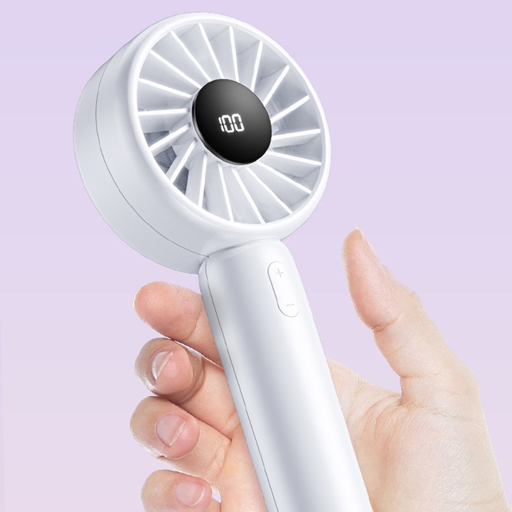 Ventialor Portabil cu Display Digital - Techsuit (CT-110) - White