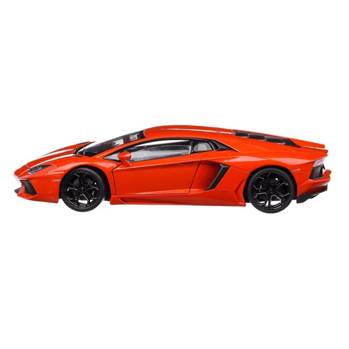 Lamborghini Aventador Coupe modell, narancssárga, Welly 1/24