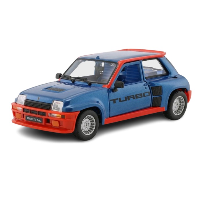 Modell Renault 5 Turbo, kék, Bburago 1/24