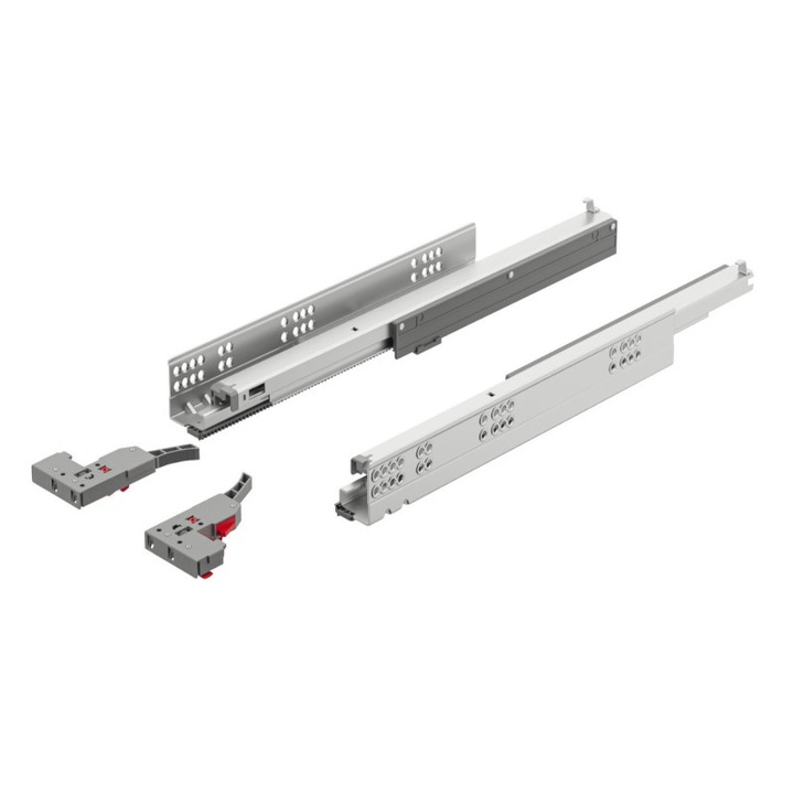 Sistem de ghidare inferioara 3D HAFELE pentru sertare 500 extensie completa inchidere silentioasa