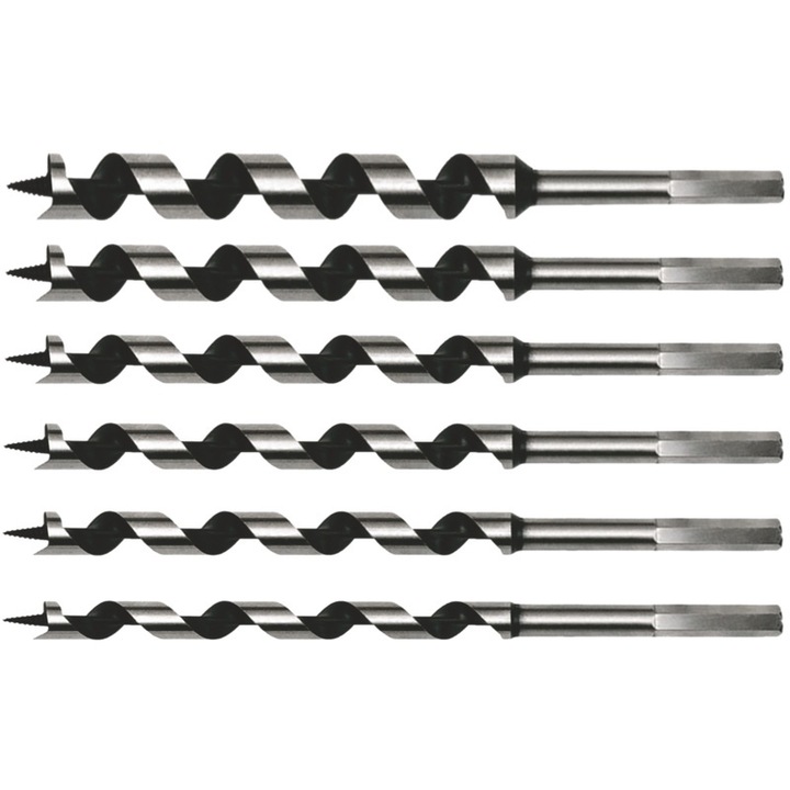 Trusa burghie pentru lemn, 10 - 20 mm, 6 piese