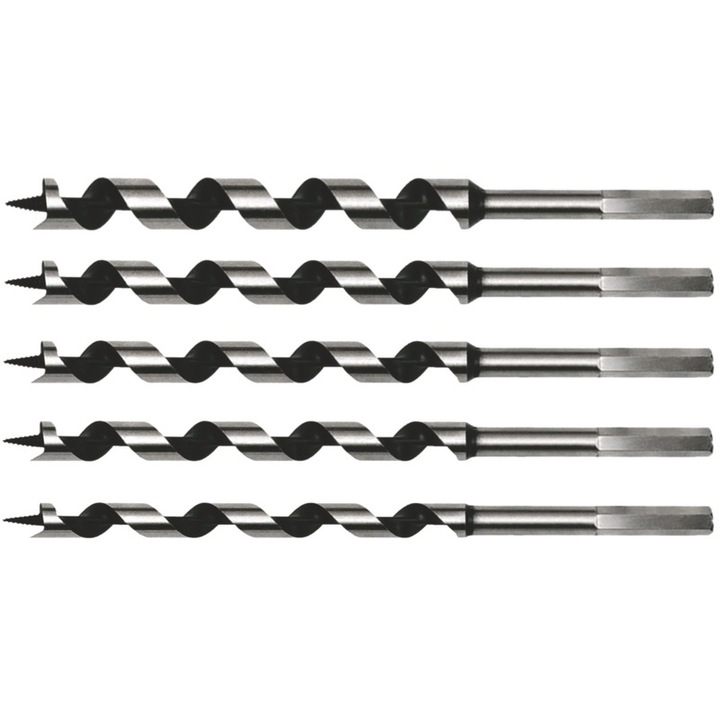 Trusa burghie pentru lemn, 10 - 20 mm, 5 piese