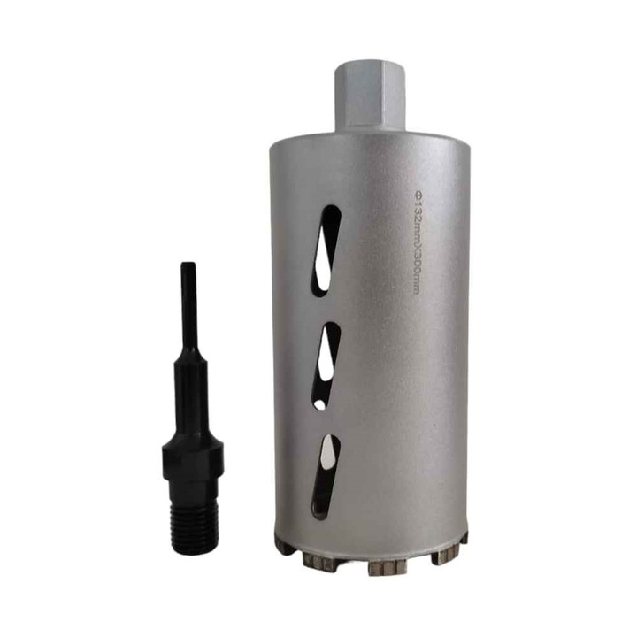 Carota Diamantata Uscata 132mm cu Adaptor Sds Plus