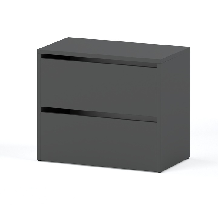 Pantofar, Stiv-Meble, HIT, SNBH_SZMSZM, 60x36x50 cm, 2 Compartimente, Manopera de inalta calitate, Atentie la detalii, Constructie robusta, 2 Compartimente, Asamblare: mobilier pentru autoasamblare, PAL, Gri mat