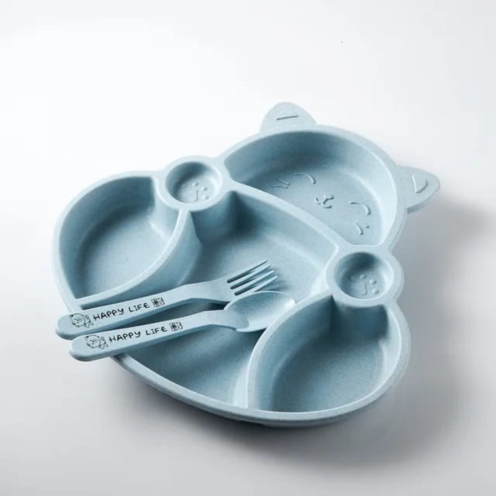 Farfurie pentru copii Chi Chi, biodegradabil, antialergic, model Kot, multicolor