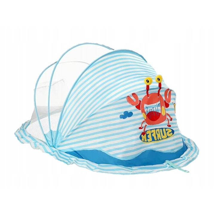 Cort pentru copii Chi Chi, material respirabil, protectie impotriva insectelor, albastru, 65x128x70cm