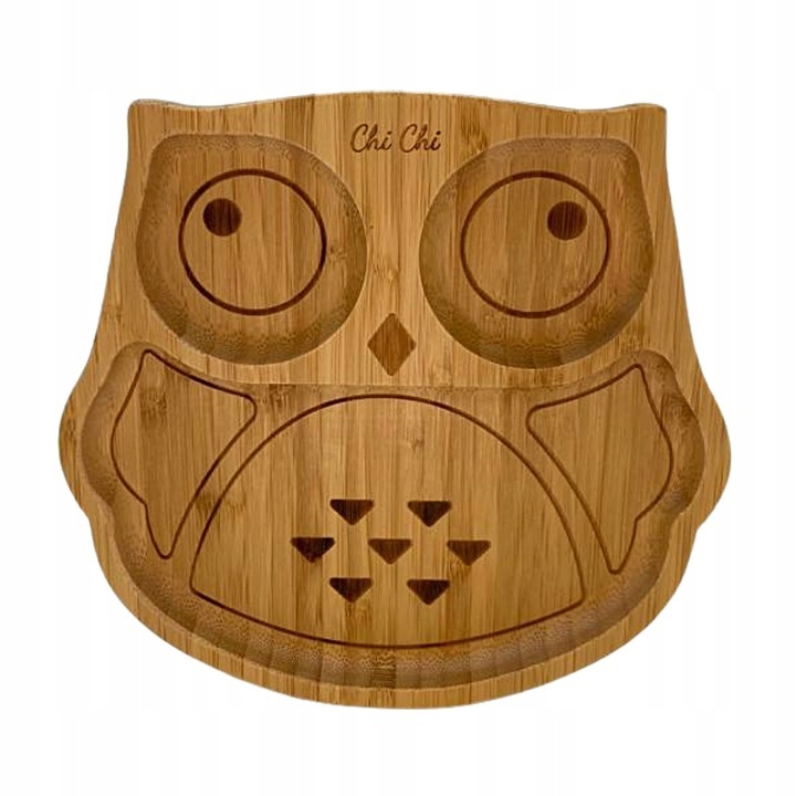 Farfurie din bambus Chi Chi cu ventuza albastra, 188217884