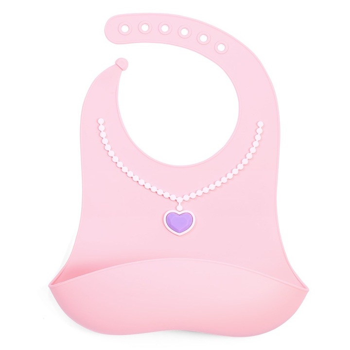 Szilikon előke, Chi Chi, rózsaszín