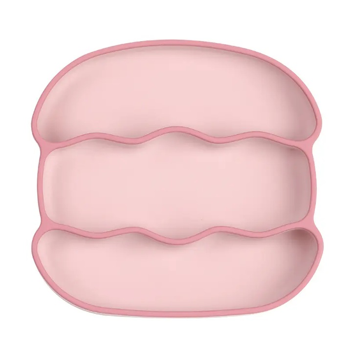 Farfurie bebe, Chi Chi, Silicon, Roz