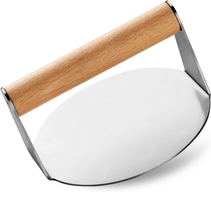 Presa pentru Burgeri, Ronyes, rotunda, Otel Inoxidabil, 14cm