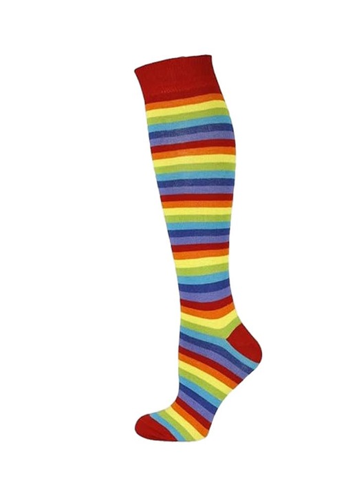 Sosete lungi dama, Ronyes, Bumbac, Multicolor, One Size