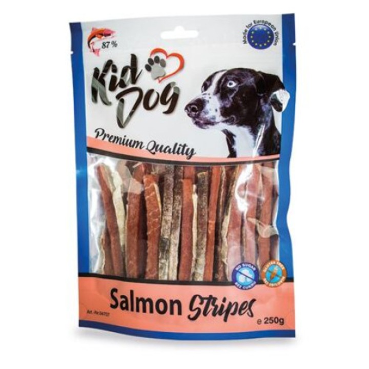 Recompense Pentru Caini, KidDog, Fasii De Somon, 250 g, A04707