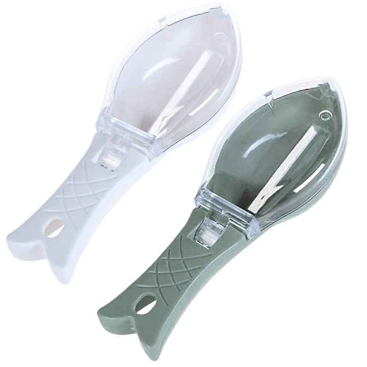 Set 2 Dispozitiv curatat solzi de peste cu capac, enkourakoko®