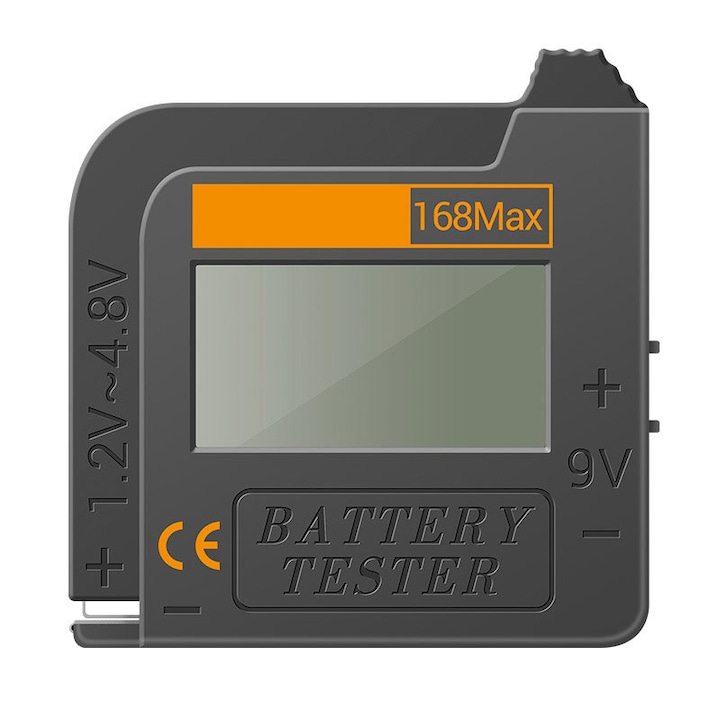 Tester baterii RASK, ABS, digital, universal, negru