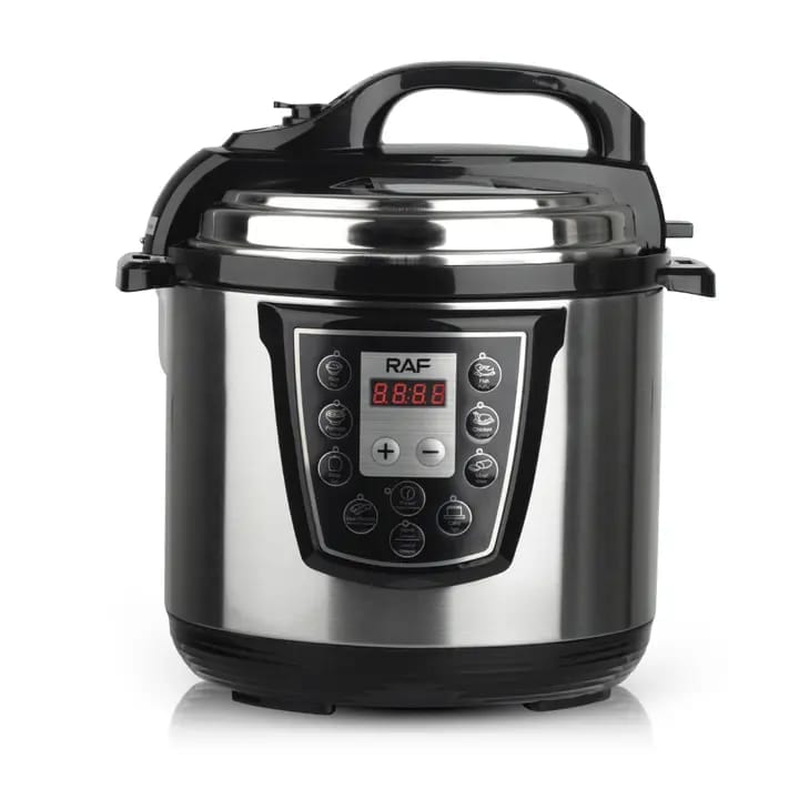 Oala Electrica sub Presiune RAF R.177, 1000W, Capacitate 6L, 10 Programe, Multifunctionala, Programabila, Negru