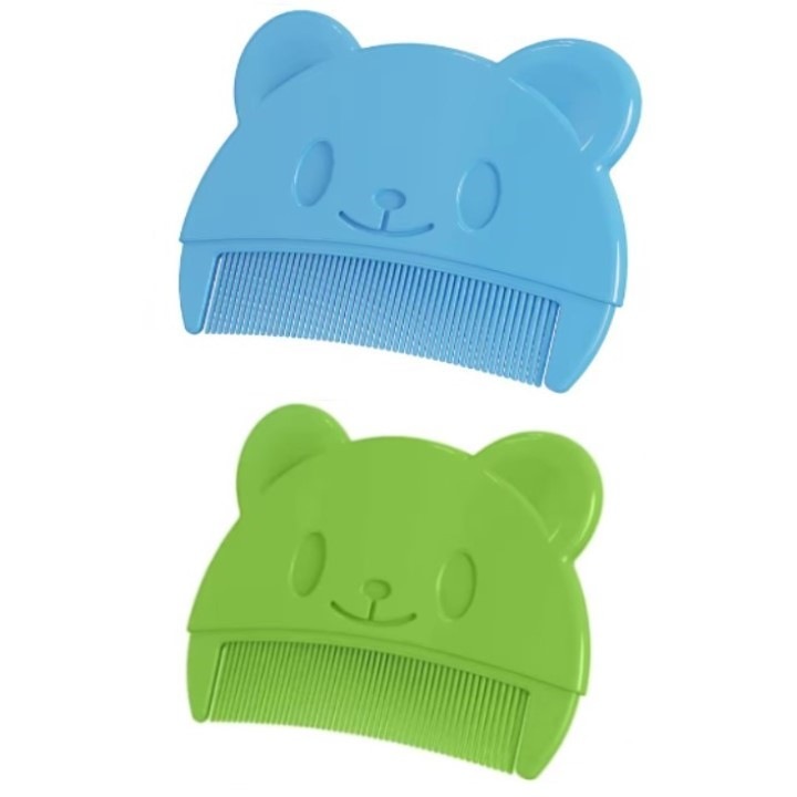 Set 2 Piepteni Bebelusi Super Trends® Pentru Indepartarea Cojilor Si Crustelor De Lapte, Pieptene Cruste De Lapte Din Silicon Moale Verde Si Albastru, Pieptan Coji Sigur Pentru Dermatita Bebe, Perie Si Pieptan Bebelusi Baie, Hipoalergenic, Ergonomic
