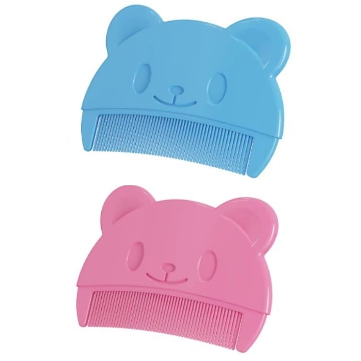 Set 2 Piepteni Bebelusi Super Trends® Pentru Indepartarea Cojilor Si Crustelor De Lapte, Pieptene Cruste De Lapte Din Silicon Moale Roz Si Albastru, Pieptan Coji Sigur Pentru Dermatita Bebe, Perie Si Pieptan Bebelusi Baie, Hipoalergenic, Ergonomic