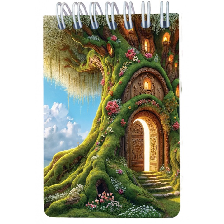 Carnet cu spira 7 x 10.5 cm, 50 foi veline, Biserica vie