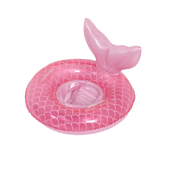 Детска бобина, с гащички, Опашка на русалка, 29 см вътрешен диаметър, Розова