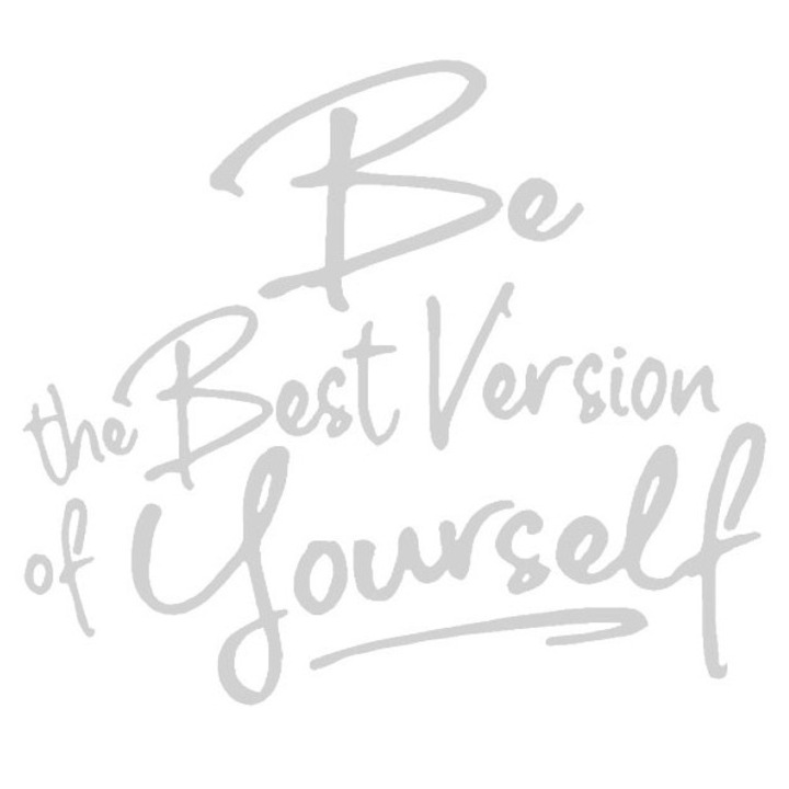 Sticker decorativ perete / geam, Best version, 17x14 cm, alb