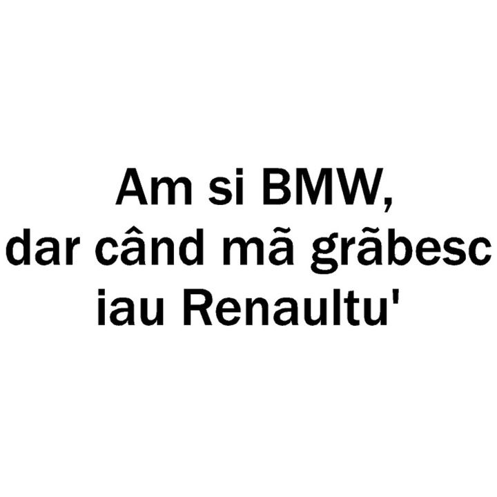 Sticker decorativ auto, Bmw-Renault, 20x6 cm, negru