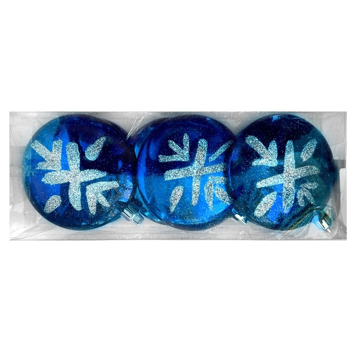 Set Globuri de Craciun 6 buc, HB065 Albastru