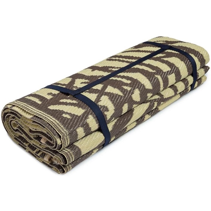 Covor maxi pentru exterior Savannah Caravan Oyo Concept, 240x330 cm, polipropilena 100%, maro