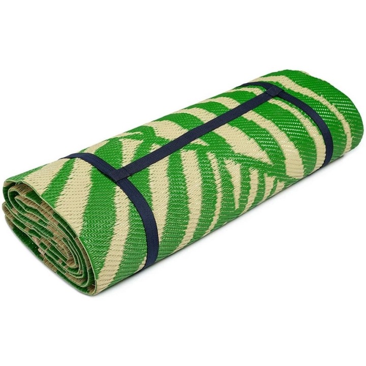 Covor maxi pentru exterior Savannah Caravan Oyo Concept, 240x330 cm, polipropilena 100%, verde