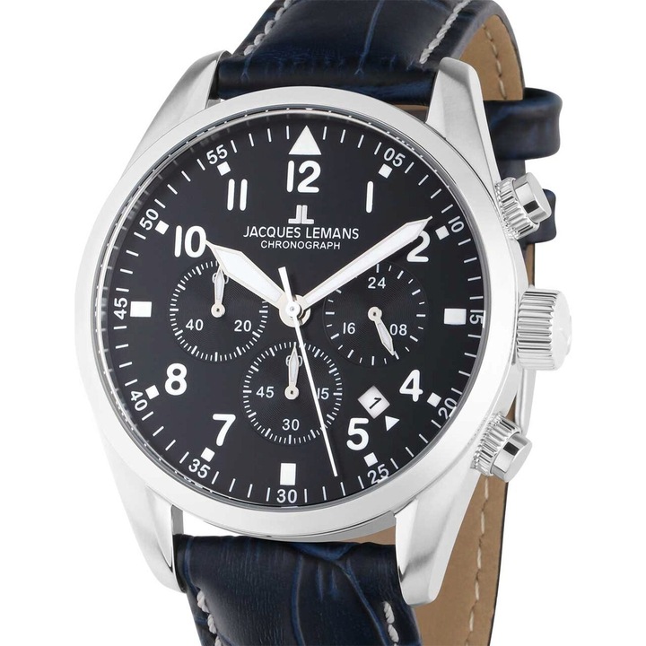 Ceas barbatesc Jacques Lemans 42-2B, Quartz, 42mm, 10ATM