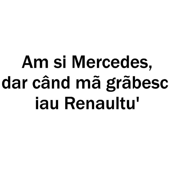 Sticker decorativ auto, Mercedes-Renault, 20x6 cm, negru