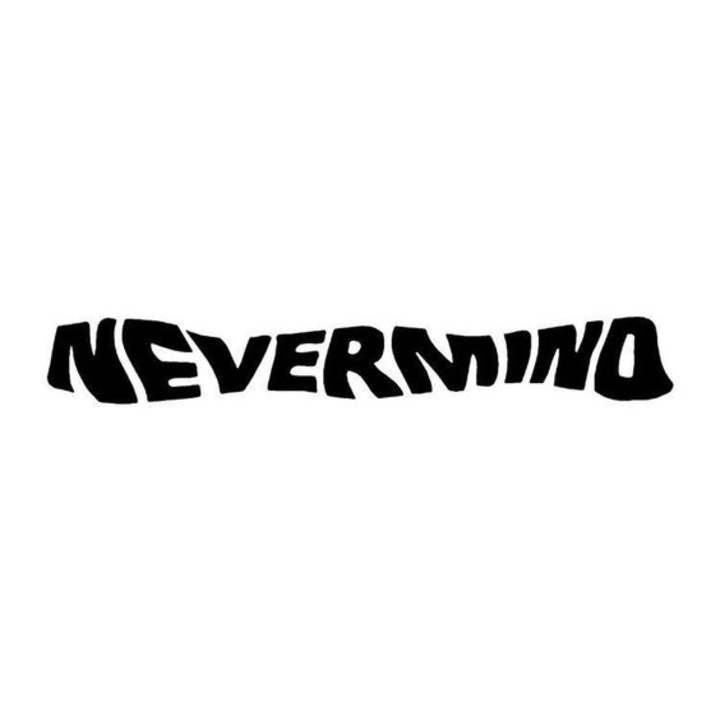Sticker decorativ perete / geam, Nevermind, 16x2 cm, negru